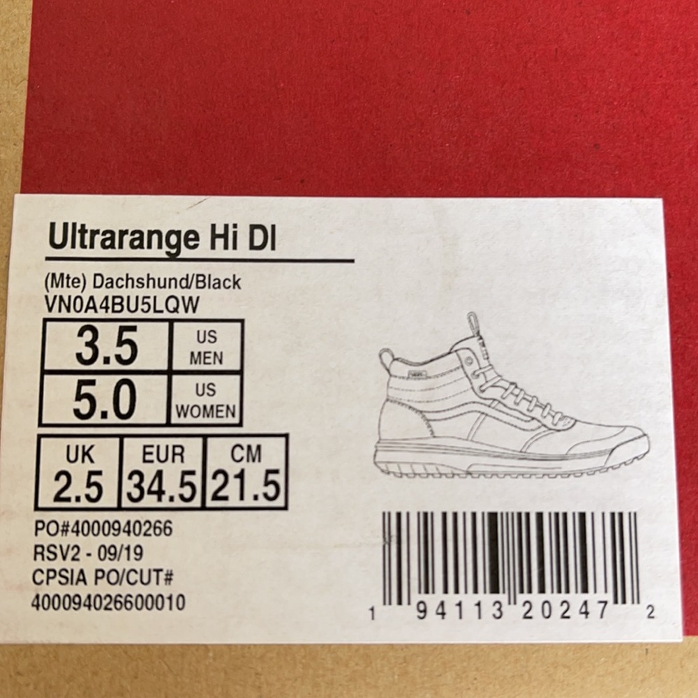 Vans Ultrarange Hi Di MTE Dachshund/Black WMNS - Picture 16 of 16